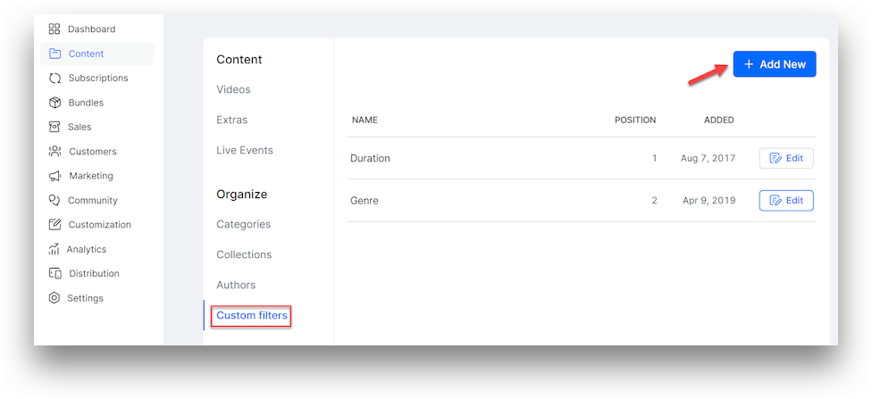 new custom filters