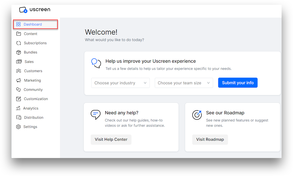 New Uscreen Dashboard and Admin Area
