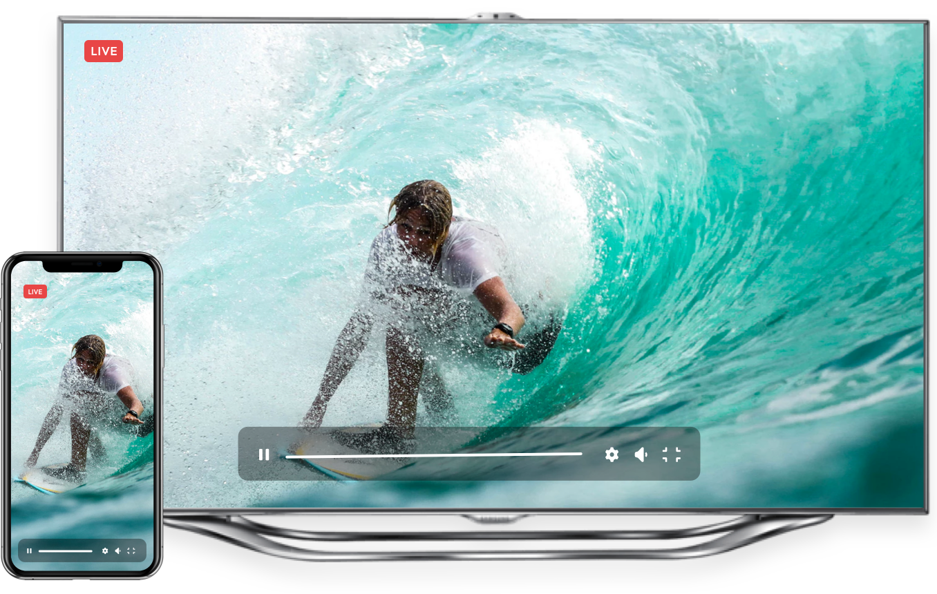Plataforma de transmissão ao vivo na TV e dispositivos móveis