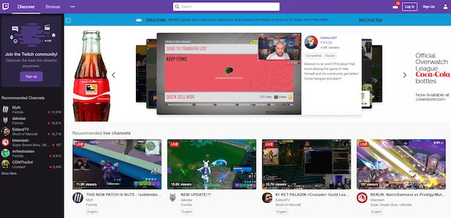 twitch live streaming platform