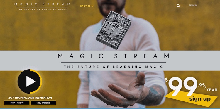 Magic Stream homepage