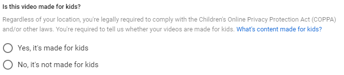 YouTube kids content