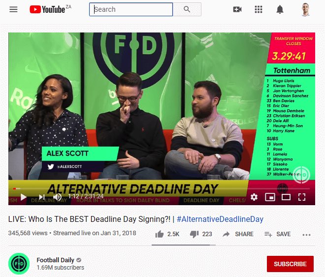 Deadline day signing live stream