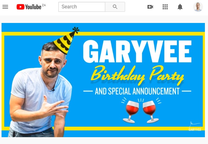 Garyvee birthday party live stream