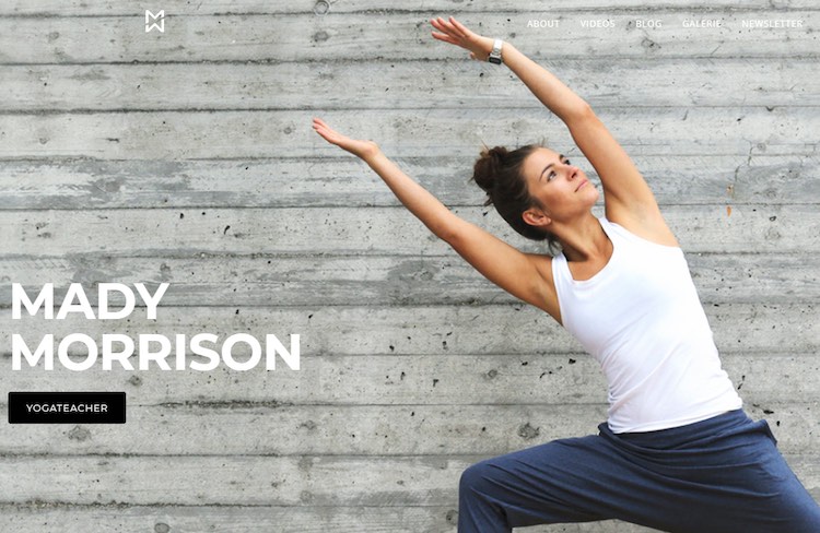 Mady Morrison yoga homepage