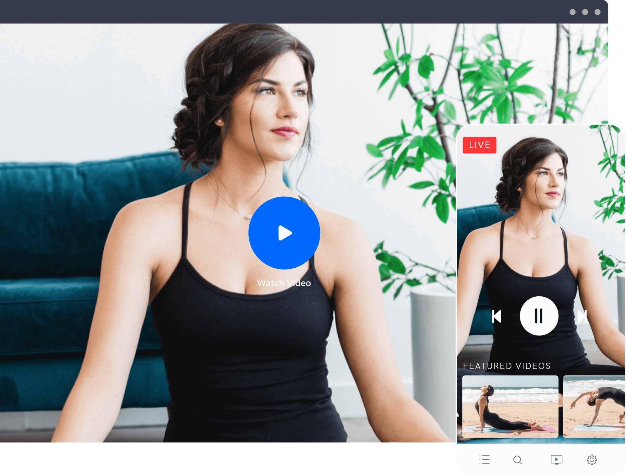 Sarah Beth Yoga's OTT service on Mobile and TV