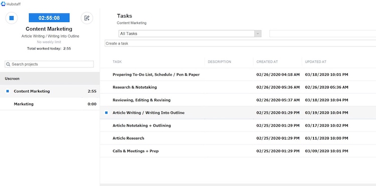 HubStaff remote work time tracker