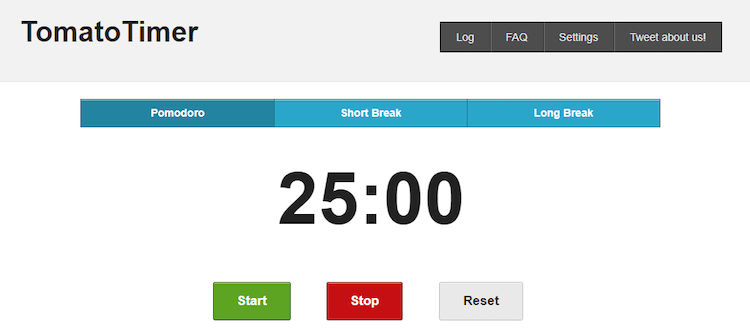 Pomodoro method productivity timer