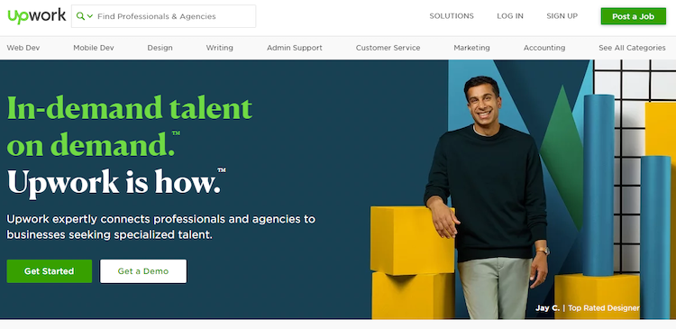 upwork homepage