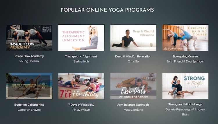 Uscreen TINT Yoga video subscription catalog
