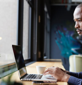 Man working at desk