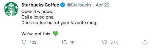 Starbucks tweet