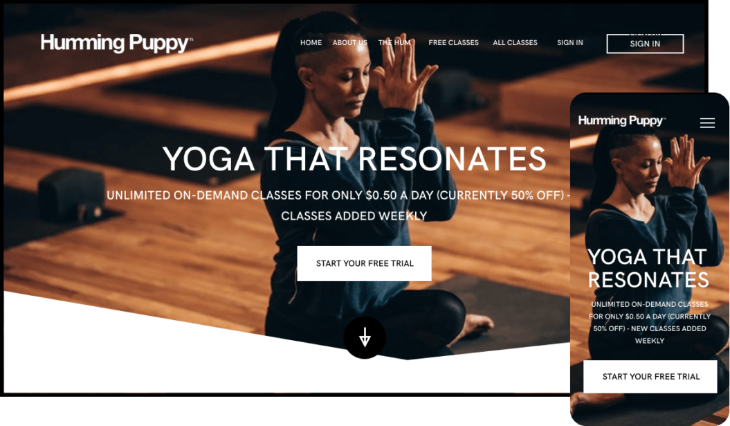 Humming Puppy Yoga SVOD service