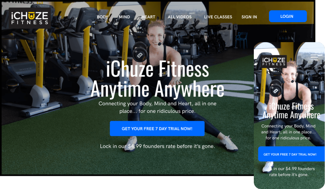 iChuze Fitness VOD service