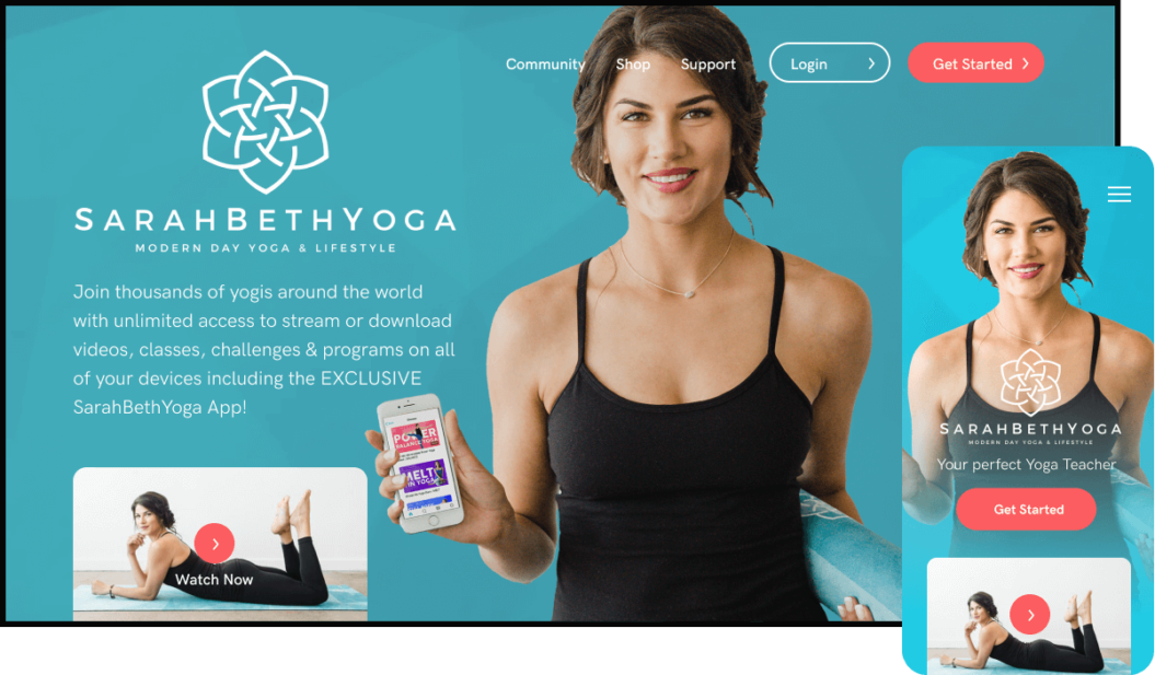 Sarah Beth Yoga VOD Membership site