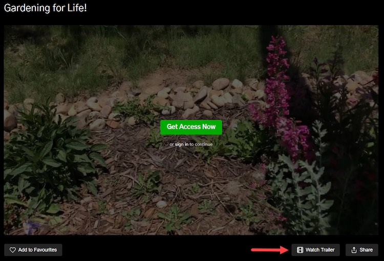 Gardening video trailer