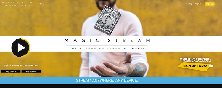 Magic Stream VOD homepage