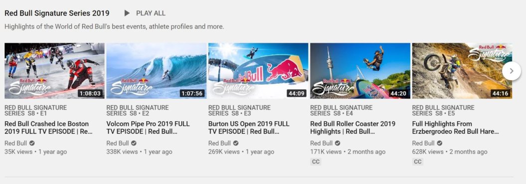 Red Bull YouTube signature series