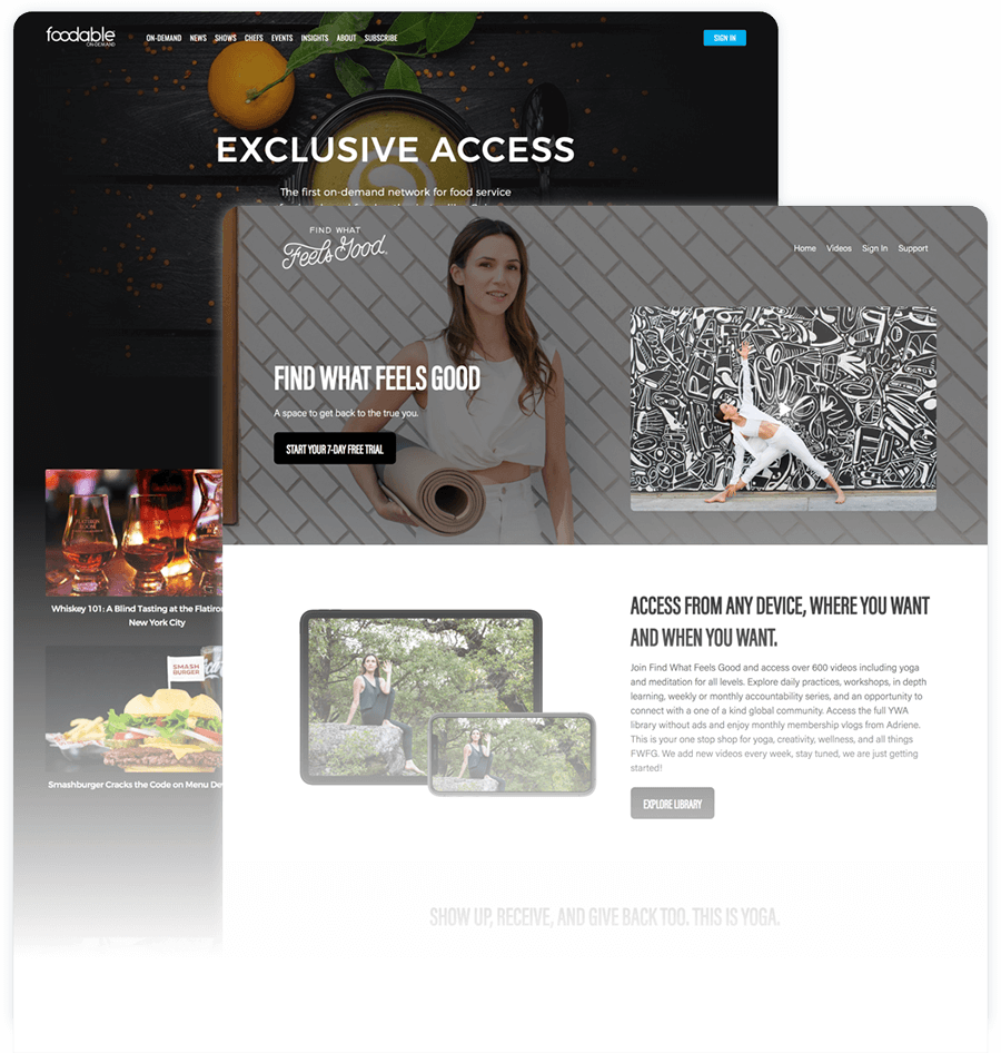 Video streaming apps and websites