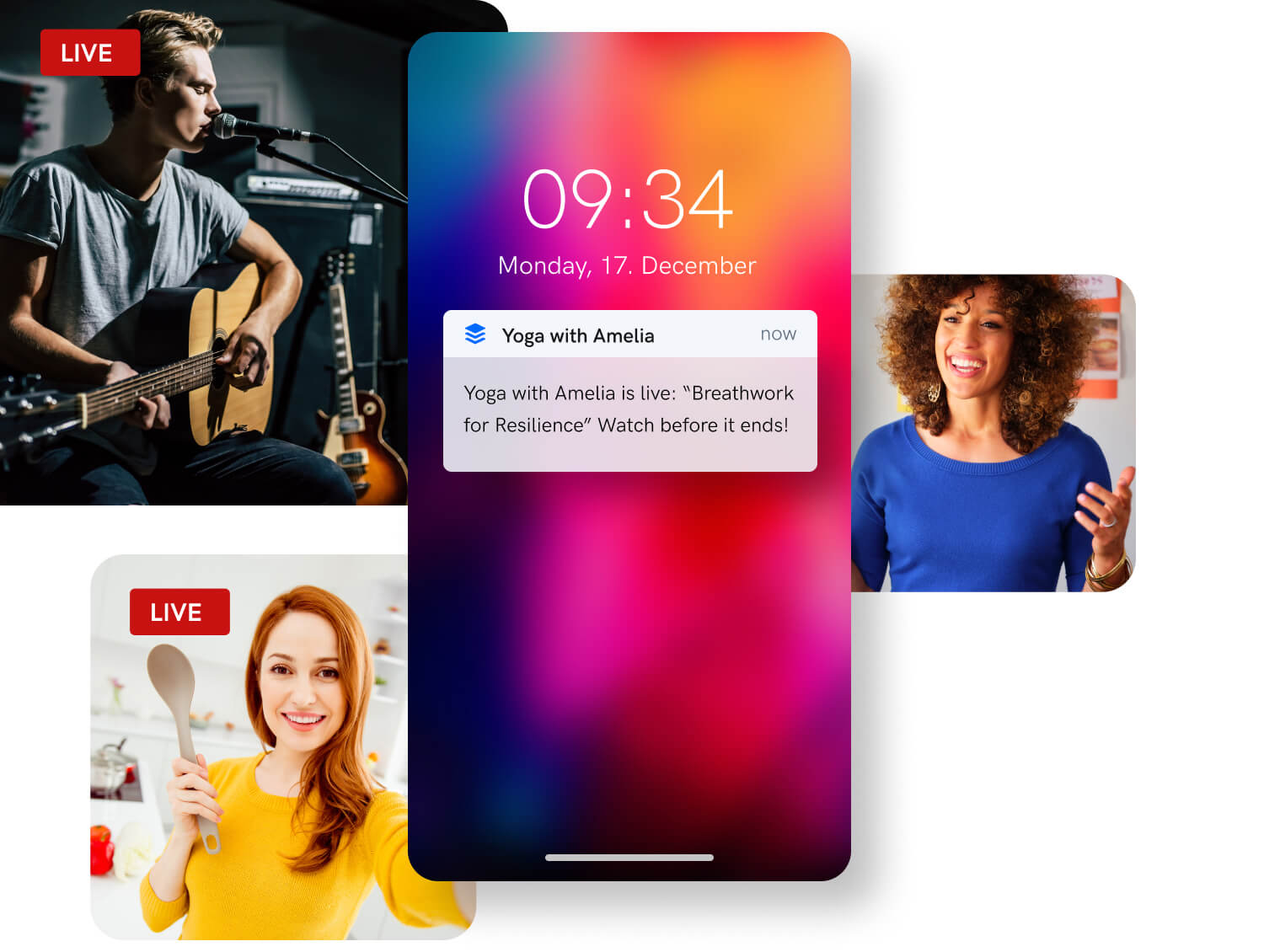 Push live notification on apps