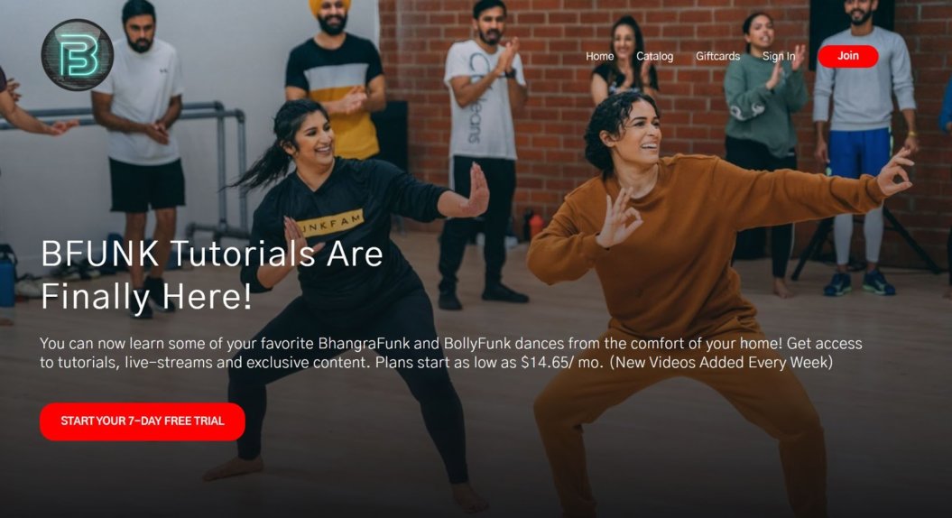 BFUNK's dancing tutorial SVOD platform