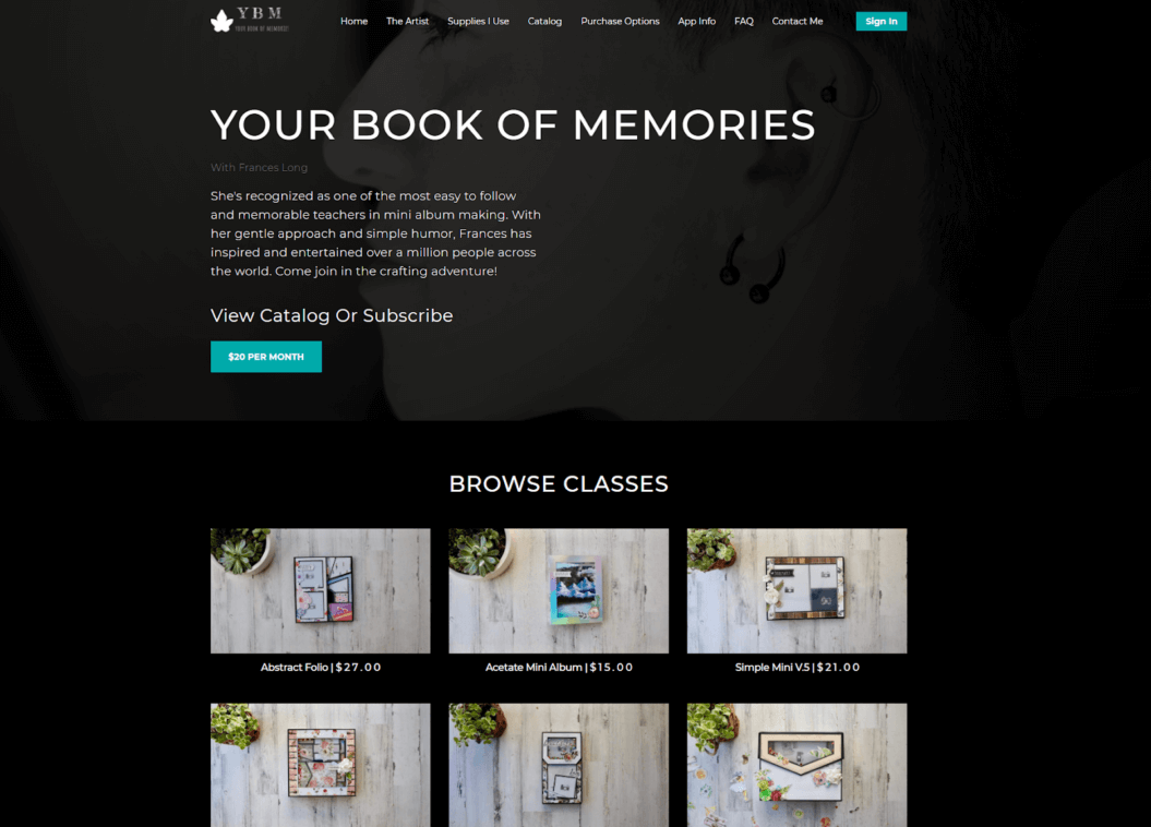vod website your book of memories example