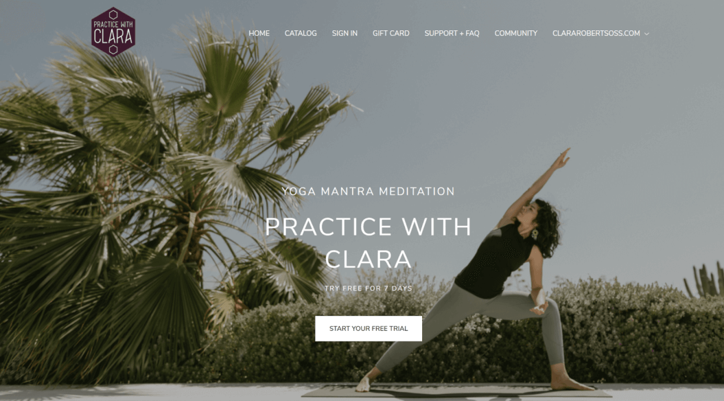 practice with clara fitness streaming service