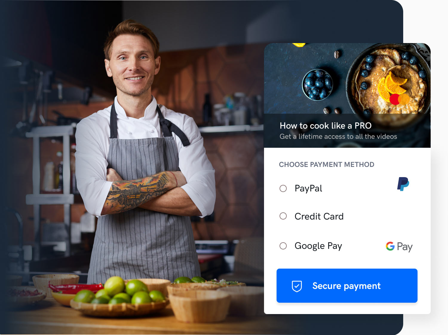 Built-in sales and product pages