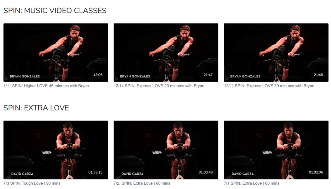 Love Cycle Studio spin music video classes.