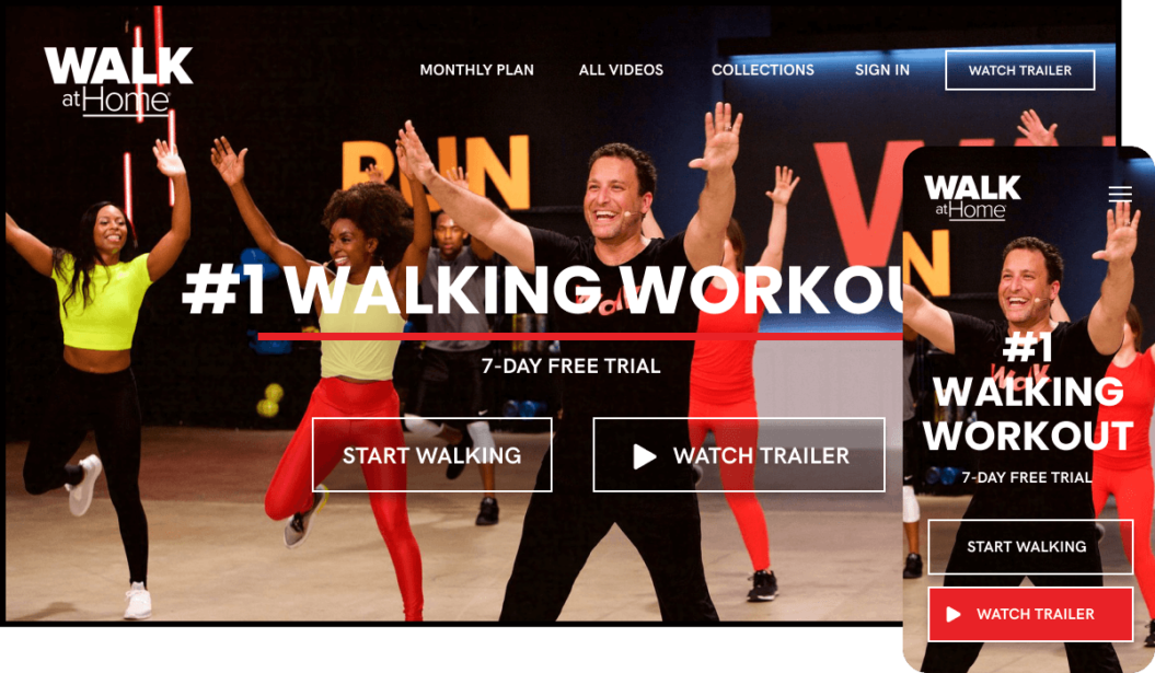 Walk at home workout streaming service