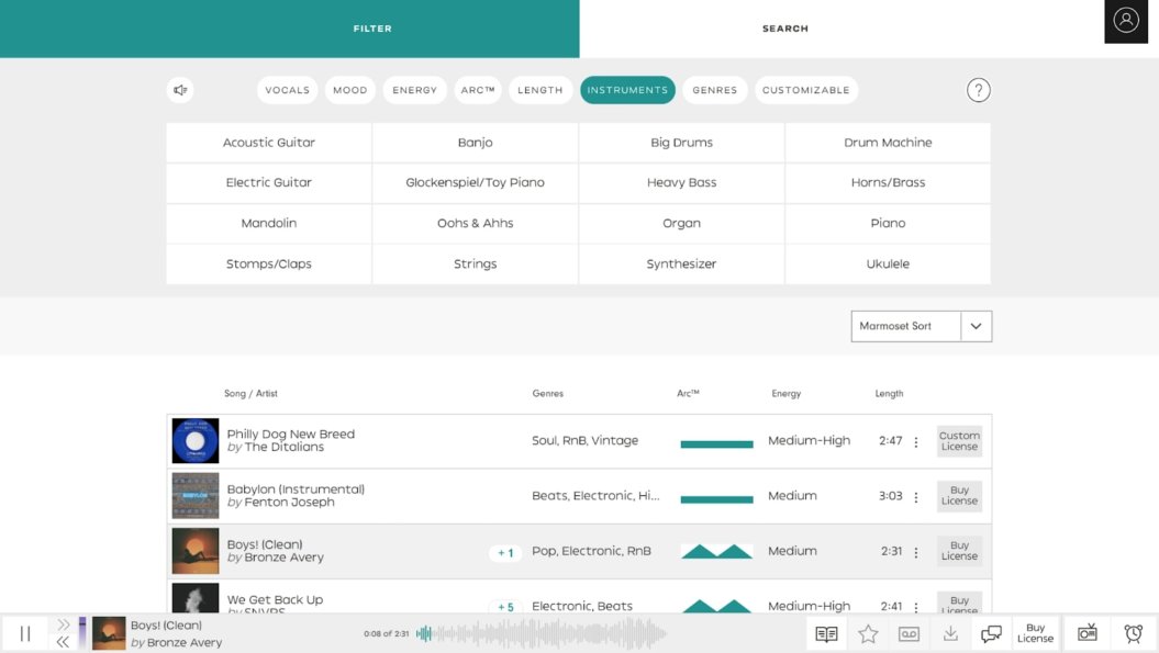 marmoset music licensing platform