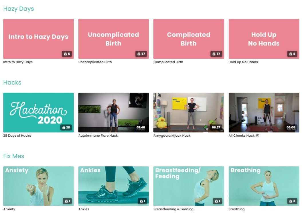 membership website content momma strong