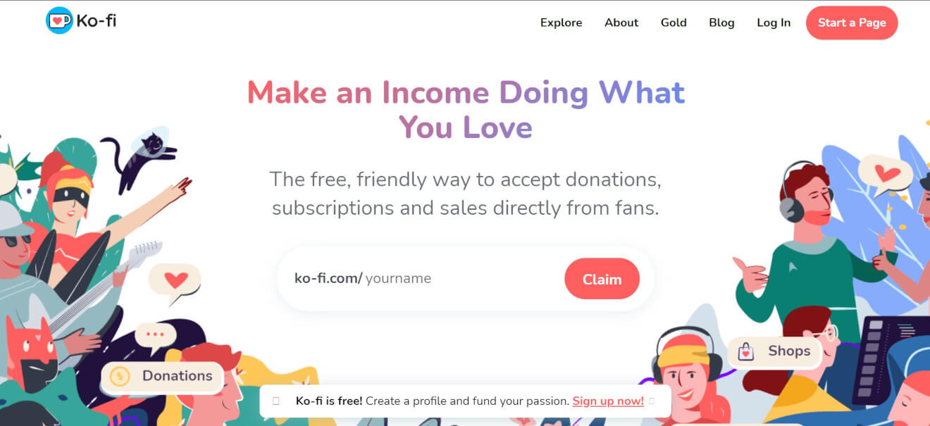 ko-fi monetization platform