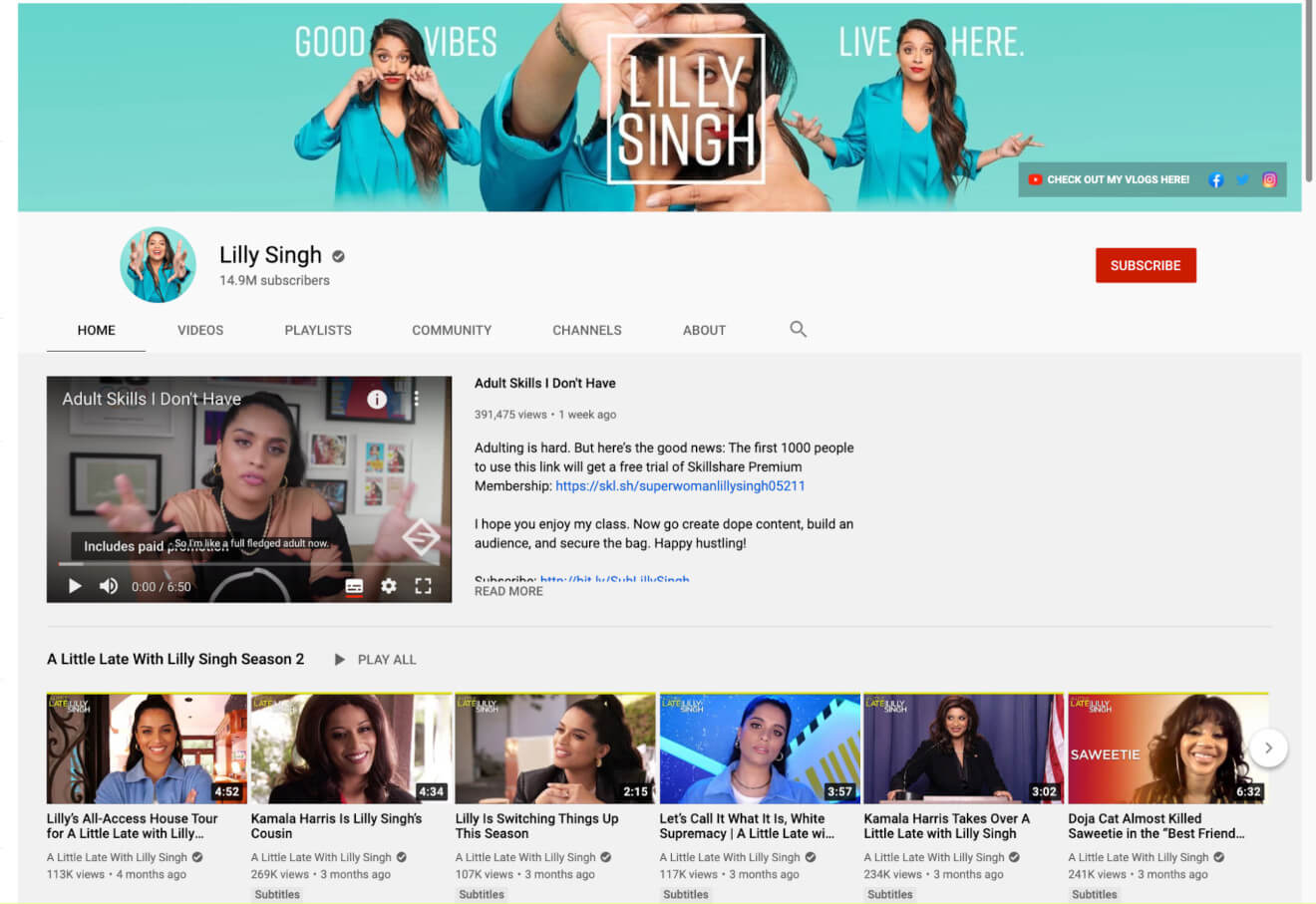 lilly singh content creator