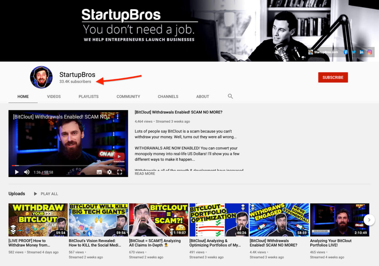 startupbros youtube videos