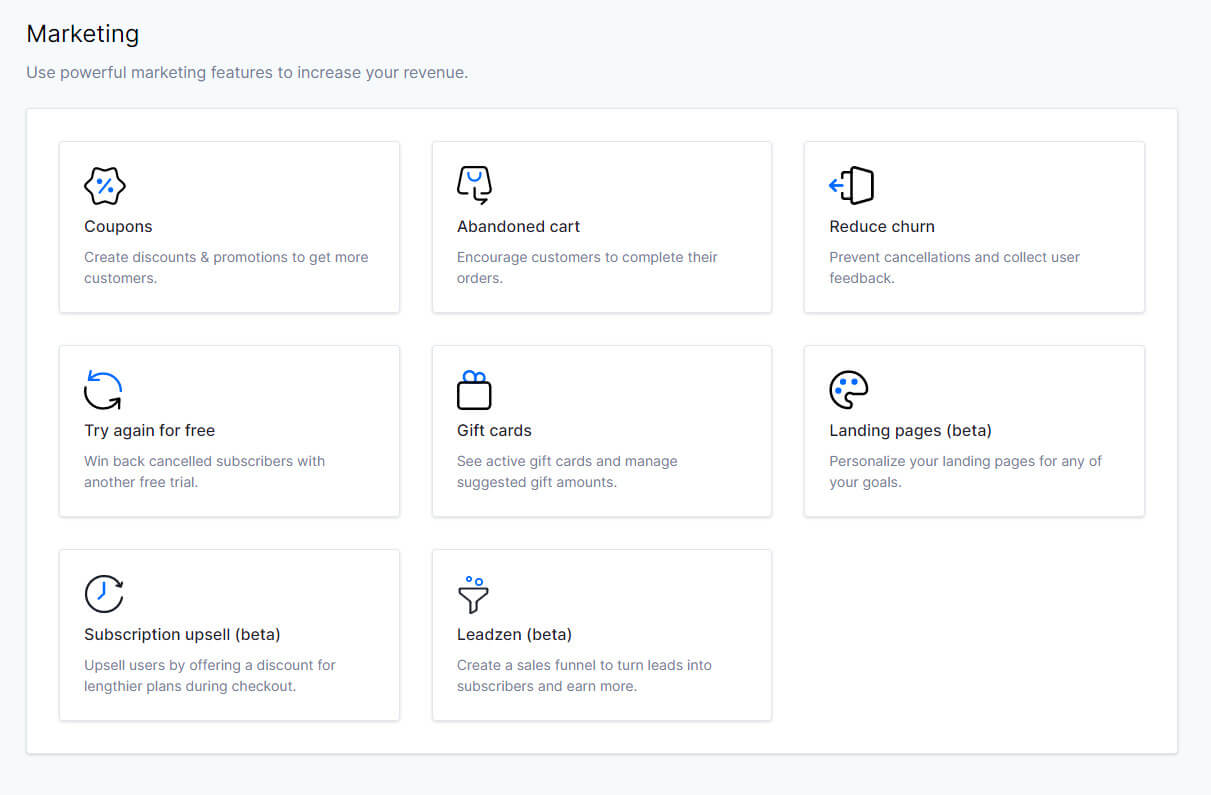 uscreen marketing tools dashboard