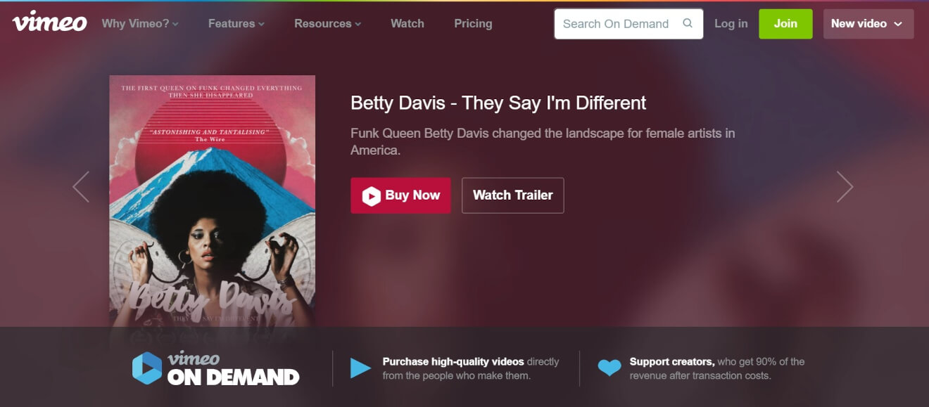 vimeo on-demand vod