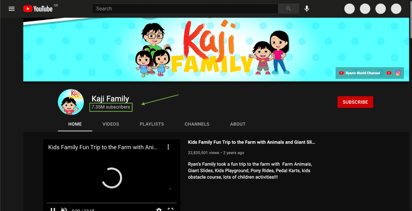 kaji family youtube channel