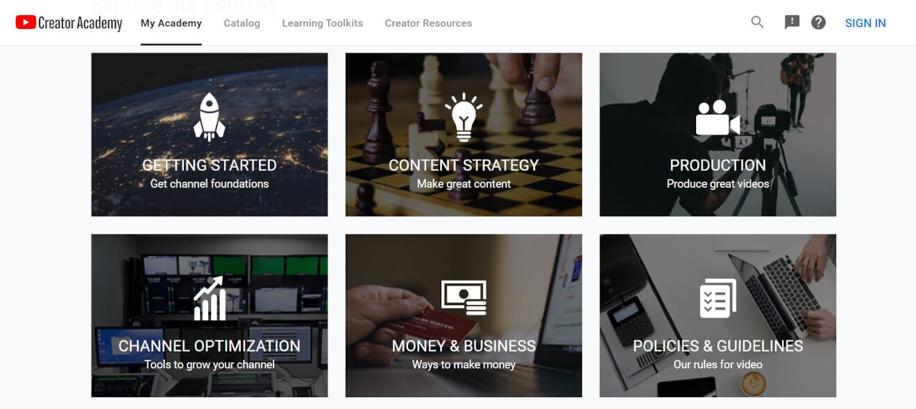 youtube creator academy