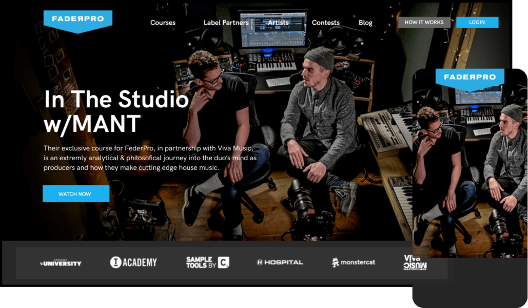 FaderPro Musc eLearning VOD Service