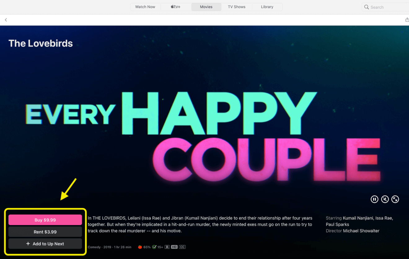 itunes tvod example