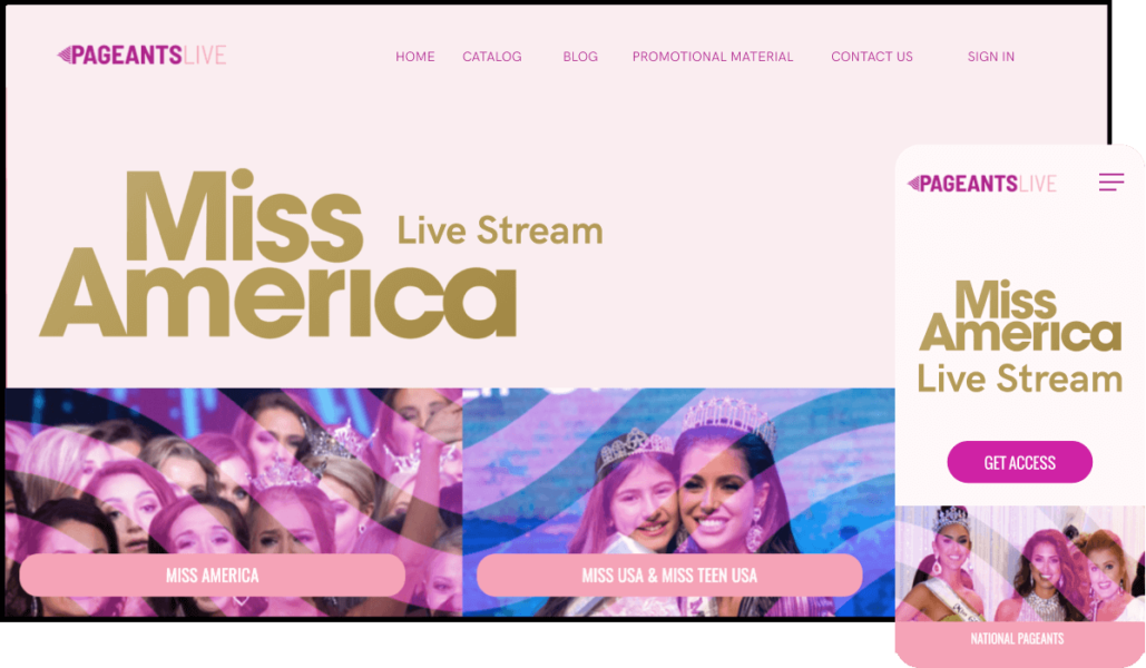 Pageants Live VOD Service