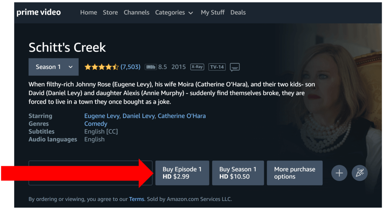 amazon prime video tvod example