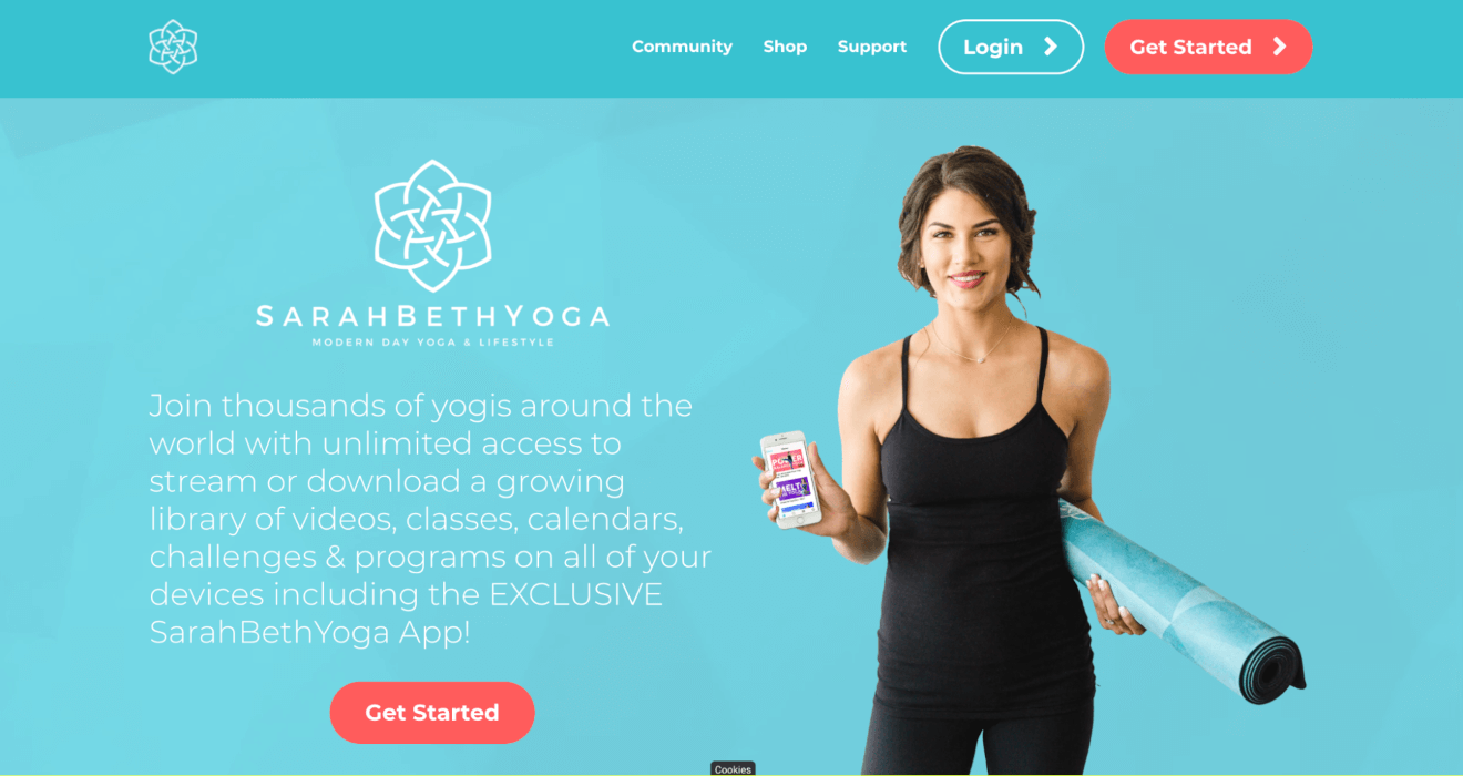 sarah beth yoga membership site