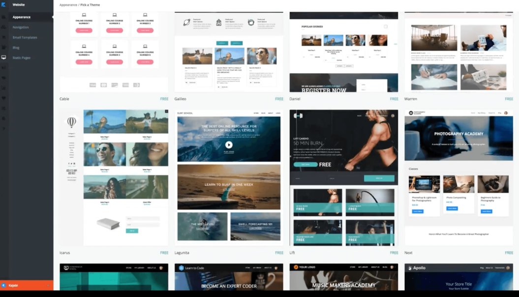 kajabi website builder