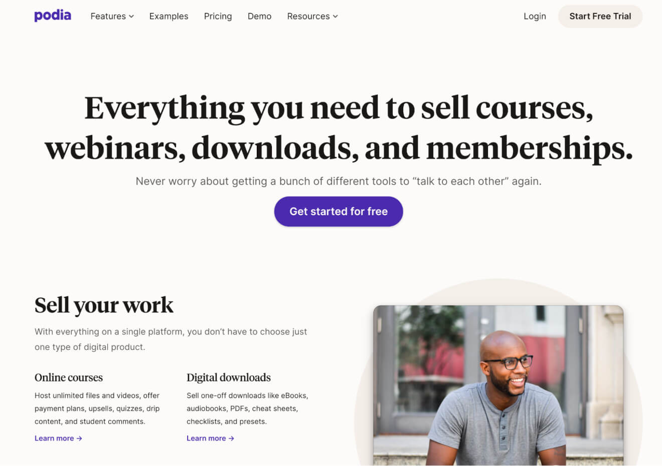 podia educational website builder