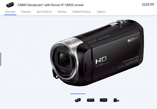 Sony Handycam CX405 for content creators