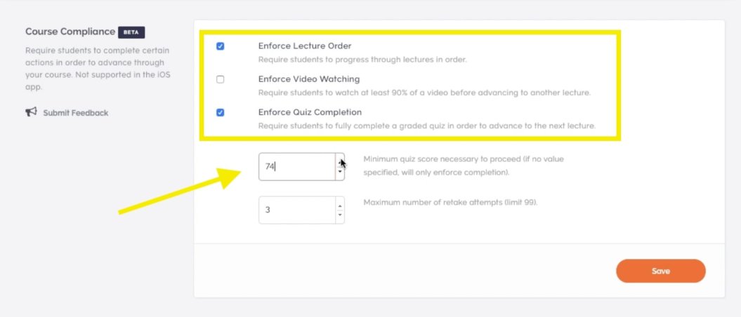 teachable course compliance