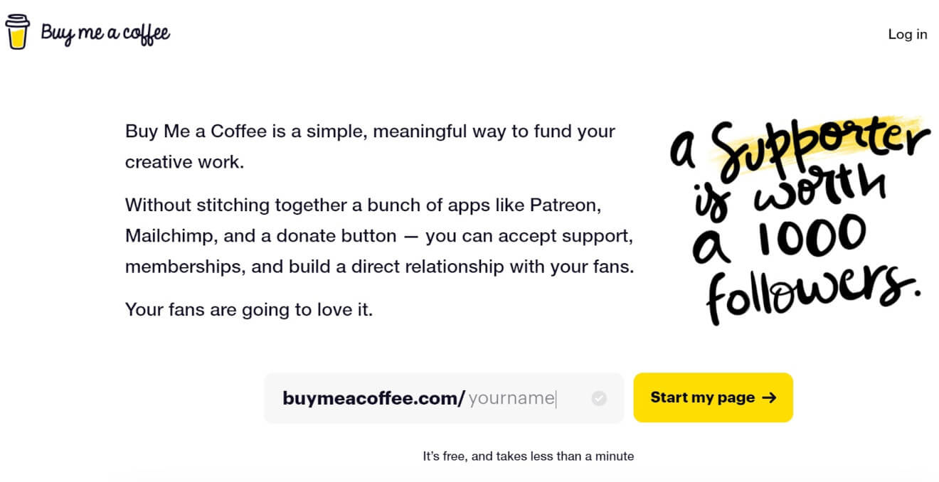 buy me a coffee virtual tips