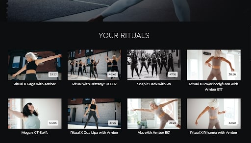 ritual online fitness programs catalog